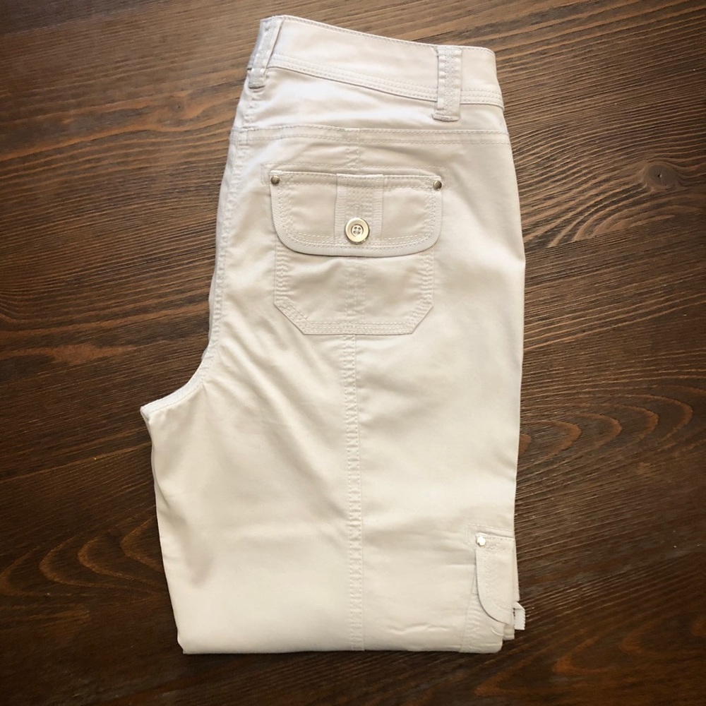 WHBM Silver Cropped Pants